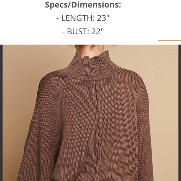 🤎 POL button down mock neck sweater 🤎 - Picture 3 of 4